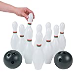 Kids Bowling Set 10 Plastic Pins and 2 Balls - Fun Toys and Games