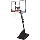 Spalding Pro Slam Portable NBA 54' Angled Pole Backboard Basketball System ((Black)) (Black, 54')