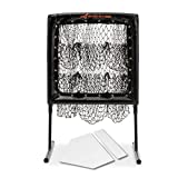 Pitching Net Practice 9 Pocket Target for Baseball | Pitching Aid Net Softball with Strike Zone Design | Adjustable Height and Portable | Home Drill Practice [Pitching Rubber and Home Base Included]