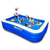 Inflatable Pool, SELLOTZ Inflatable Pool for Kids and Adults, 120' X 72' X 22' Oversized Thickened Family Swimming Pool for Kids, Toddlers, Adults, Outdoor, Garden, Backyard, Summer Water Party