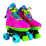 Circle Society Classic Adjustable JoJo Siwa Children's Roller Skates, 12-3 US Girls, Rainbow