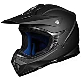 ILM Adult Dirt Bike Helmets Motocross ATV Dirtbike BMX MX Off-Road Helmet, DOT Approved (Matte Black, Adult-Large)