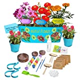 Melissa&Harry Kids Gardening Kit for Birthday, Crafts, Girls & Boys of All Ages 4, 5, 6, 7, 8-12 Year Old, Children's Paint and Plant Flower Gardening Growing Kit-STEM Art Projects Toys