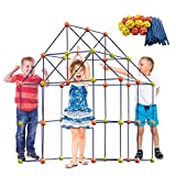 ERONE Fort Building Kit for kids,158pcs Forts Construction Builder Gift Toys for Boys and Girls Fort Building Set Play Tent Rocket Castle Indoor Outdoor