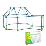 Kids Fort Building Kit Fort Building Set 76 Pieces Creative Fort Toy STEM Building Toys for Kids 5 6 7 8 Years Old Boy Girls Indoor Outdoor