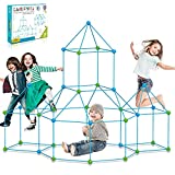 9IUoom Fort Building kit for Kids 120 Pieces Air Forts Builder Gift Kid Construction Toys for Boys and Girls Ages 3-5-7 DIY Fun Fort Building Castles Tunnels Play Tent Tower Indoor Outdoor