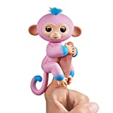 WowWee Fingerlings 2Tone Monkey - Candi (Pink with Blue Accents) - Interactive Baby Pet (3722)