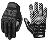 Seibertron Lineman 2.0 Padded Palm Football Receiver Gloves, Flexible TPR Impact Protection Back of Hand Glove Adult Sizes Black XL