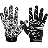 Cutters Game Day Padded Football Glove for Lineman and All-Purpose Player. Grip Football Glove. Youth & Adult Sizes. (1 Pair)