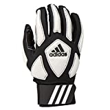 adidas Scorch Destroy 2 Youth Full Finger Lineman's Gloves, Black/White, X-Large