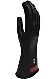National Safety Apparel Class 0 Black Rubber Voltage Insulating Gloves, Max. Use Voltage 1000V AC/1500V DC (GC0B11)