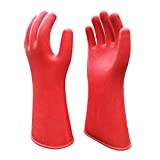 Electrical Insulated Lineman Rubber Gloves Electrician High Voltage Hand Shape Waterproof Safety Protective Work Gloves 12KV Insulating for Man Woman