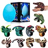 Easter Basket Stuffers Dinosaur Toys - Cool Toys Dinosaur Finger Puppets for Kids Filled Surprise Easter Egg Gifts for Boys Jumbo Dino Toy Hunt for Age 4-12 Year Old Kid Party Favors Filler Prize