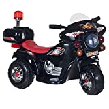 Ride On Motorcycle for Kids – 3-Wheel Battery Powered Motorbike for Kids Ages 3 -6 – Police Decals, Reverse, and Headlights by Lil’ Rider (Black)