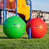 Premium Playground Balls 13 inch Best Bouncy Dodge Ball, Handball, Kickball Four Square for Boys Girls Adults. Exercise Yoga Balls Workout Therapy Fitness Pilates Balance + Pump