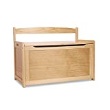 Melissa & Doug Wooden Toy Chest - Light Wood Furniture for Playroom,Blonde