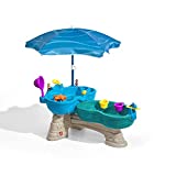 Step2 Spill & Splash Seaway Water Table | Kids Dual-Level Water Play Table with Umbrella & 11-Pc Accessory Set | Large Water Table
