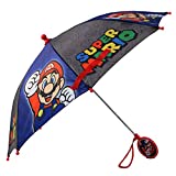Nintendo boys Kids for boys, Mario And Luigi Children's Rainwear, Ages 3-8 Umbrella, Grey/Blue, Age 3-6 US