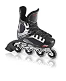 Bladerunner by Rollerblade Dynamo Jr Size Adjustable Hockey Inline Skate, Black and White, Inline Skates , Size 1 - 4
