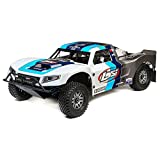 Losi RC Truck 1/5 5IVE-T 2.0 V2 4WD SCT Gas BND (Transmitter, Receiver, Charger, Fuel, and 2-Cycle Oil Not Included): Gray/Blue/White, LOS05014V2T1