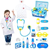 Doctor Kit for Kids Toys Toddler Girls Boys for 3 4 5 Year Old Pretend Play Dress Up Educational Doctor Set Costume Stethoscope Medical Kit Role Play Birthday Gifts for 2 3 4 5 6