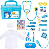 Liberry Durable Doctor Kit for Kids, 23 Pieces Pretend Play Educational Doctor Toys, Dentist Medical Kit with Stethoscope Doctor Role Play Costume, Doctor Set Toys for Toddler Boys Girls 3 4 5 6 7 8
