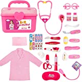 Liberry Durable Doctor Kit for Kids, 23 Pieces Pretend Play Educational Doctor Toys, Dentist Medical Kit with Stethoscope Doctor Role Play Costume, Doctor Playset for Toddler Boys Girls 3 4 5 6 7 8