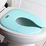 Folding Travel Potty Seat for Boys and Girls, Fits Round & Oval Toilets, Non-Slip Suction Cups, Includes Free Travel Bag - Jool Baby