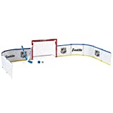 Franklin Sports Mini Hockey Rink Set - Half Rink Knee Hockey Goal, Mini Sticks, and Ball Set - Indoor Mini Hockey Rink - Official NHL Licensed