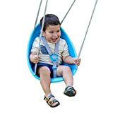 Swurfer Coconut - Your Child's First Swing with Blister Free Rope and 3-Point Safety Harness - Indoor and Outdoor - Swing for Babies and Toddlers - Ages 9 + Months - Up to 50 lbs