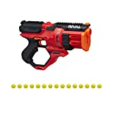 NERF Rival Roundhouse XX-1500 Red Blaster -- Clear Rotating Chamber Loads Rounds into Barrel -- 5 Integrated Magazines, 15 Rival Rounds