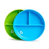 Munchkin Stay Put Divided Suction Plates, Blue/Green