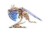 UGEARS Windstorm Dragon 3D Puzzle - Self-Assembly 3D Wooden Puzzles for Adults and Kids - Realistic 3D Dragon Puzzle Wood Model Kit with Rubber Band Motor - Laser-Cut Wooden Puzzle Mechanical Toy