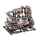 RoWood Marble Run 3D Wooden Puzzles for Adults, Mechanical Model Kits, Christmas Birthday Gifts for Teens- Marble Night City