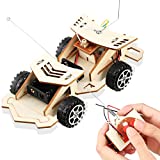Wooden STEM Building Toys Electric Motor Wireless Remote Control Car DIY Car Model Kits Educational Science Kits for Teens Gifts Ages Over 10