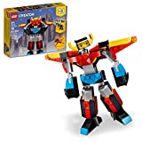 LEGO Creator 3in1 Super Robot 31124 Building Kit Featuring a Robot Toy, a Jet Airplane and a Dragon Model; Creative Gifts for Passionate Fans Aged 7+ (159 Pieces)