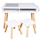 Elk and Friends Kids/Toddler Multi Activity Table with 2 Chairs | Building Blocks Desk/Table with Storage | Craft Play Table Plus Paper Roll | Sensory Table
