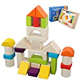 Montessori Stacking Blocks for Toddlers, 30PCS STEM Educational Wooden Toys Building Blocks for Preshool with Storage Box, Educational Early Learning Toys for Boys and Girls-Ohye Series