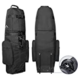 Himal Outdoors Golf Travel Bag - Heavy Duty 600D Polyester Oxford Wear-Resistant, Excellent Zipper Universal Size with Wheels, Soft-Sided Golf Club Travel Cover to Protect Clubs