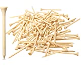 Dsenfurn 250 Pack Professional Bamboo Golf Tees 2-3/4 Inch - Stronger Than Wooden Golf Tees Biodegradable & Less Friction