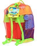 Click N' Play Beach Toys for Toddlers & Kids, 13 Piece Sand Castle Mold Set, Including Bucket, Shovel, Watering Pail, Rake, 5 Castle Molds, 4 Sea Creature Molds, Easy to Carry Lightweight Mesh Bag