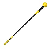 Greatlizard Golf Swing Training Aid Golf Swing Trainer Golf Practice Warm-Up Stick for Strength Flexibility and Tempo Training (Yellow, 48)