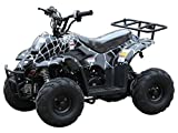 110cc ATV Four Wheelers Fully Automatic 4 Stroke Engine 6 Inch Tires Quads for Kids Spider Black