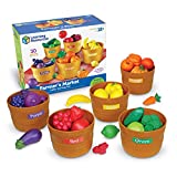 Learning Resources Farmer's Market Color Sorting Set - 30 Pieces, Ages 18+ months Pretend Play Toys for Toddlers, Play Food for Toddlers, Play Kitchen for Toddlers
