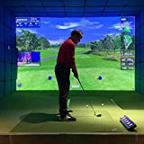 Obokidly 118'X118' Indoor Golf Ball Simulator Impact Display Projection Screen Cloth Fantastic Practice/Play Game Entertainment Tools