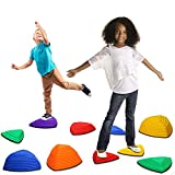 Kreativz Stepping Balance Stones for Kids, 11 Piece Set. Promotes Coordination, Balance and Strength. Child Safe with Non Slip Rubber Edge