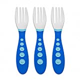 NUK First Essentials Kiddy Cutlery Forks (3 Count (Pack of 1) Blue)