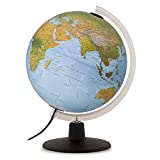 Waypoint Geographic Earth Physical Illuminated Globe with Augmented Reality: Smart 2 in 1 map for Kids Ages 3 and up, Includes up-to-Date Information About The World Along with Famous Landmarks(10' Diameter), Blue Ocean (WP19103)
