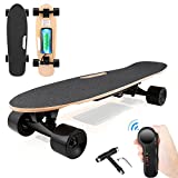 OppsDecor Electric Skateboard with Remote Electric Longboard for Adults&Teens 7 Layers Maple Skateboard Electric for Beginners, 12 MPH Top Speed, 10 Miles Range(US Stock)