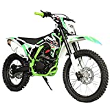X-PRO 250cc Dirt Bike with LED Light Zongshen Engine Pit Bike Gas Dirt Bikes Adult Dirt Pitbike 250cc Gas Dirt Pit Bike, Big 21'/18' Wheels! (Green)